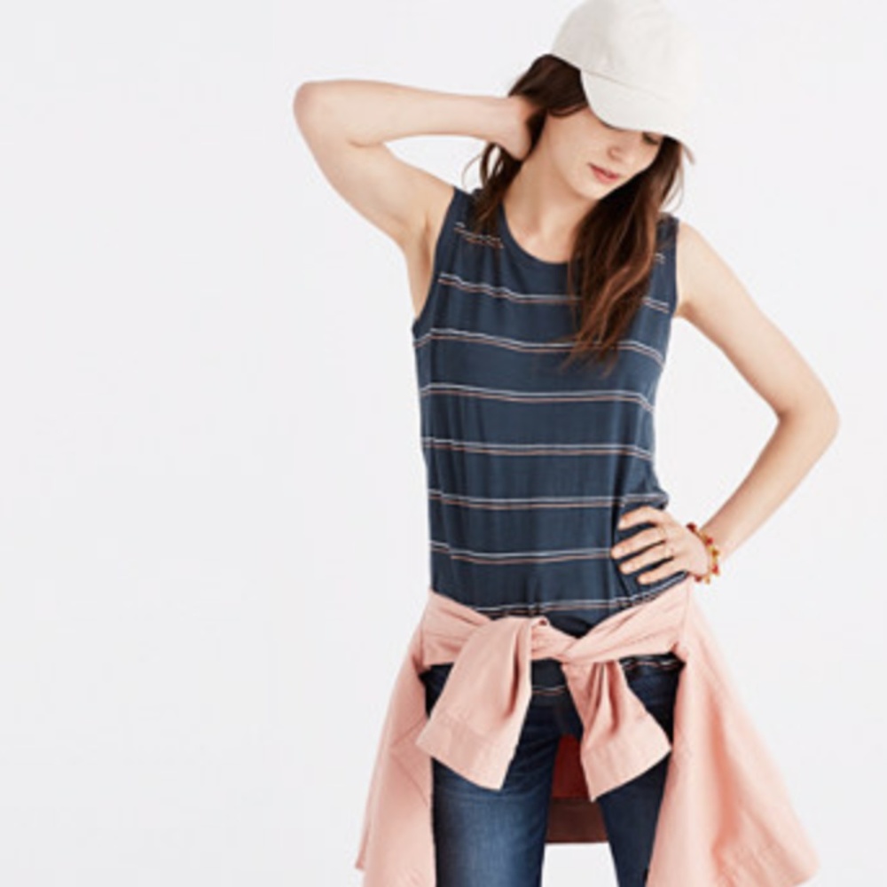 Madewell Muscle Tank in Braxton Stripe